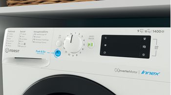 Indesit Lavasciugabiancheria A libera installazione BDE 96436 WK IT Bianco Carica frontale Lifestyle control panel
