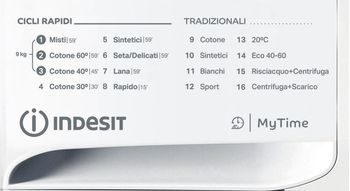 Indesit Lavabiancheria A libera installazione MTWE 91285 W IT Bianco Carica frontale B Program