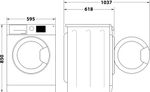 Indesit Lavabiancheria A libera installazione MTWA 91285 W IT Bianco Carica frontale B Technical drawing