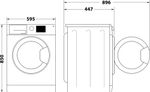 Indesit Lavabiancheria A libera installazione BWSE 7125X SV IT Bianco Carica frontale B Technical drawing