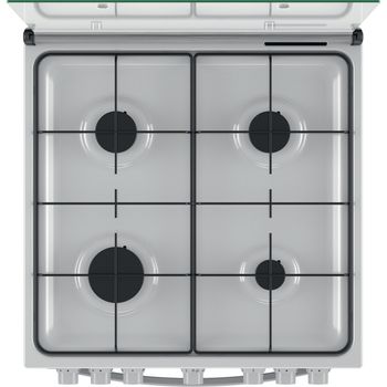 Indesit-Cucina-con-forno-a-doppia-cavita-IS67G4PHW-E-Bianco-GAS-Frontal-top-down