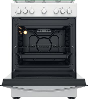 Indesit-Cucina-con-forno-a-doppia-cavita-IS67G4PHW-E-Bianco-GAS-Frontal-open