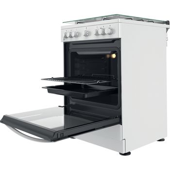 Indesit-Cucina-con-forno-a-doppia-cavita-IS67G4PHW-E-Bianco-GAS-Perspective-open