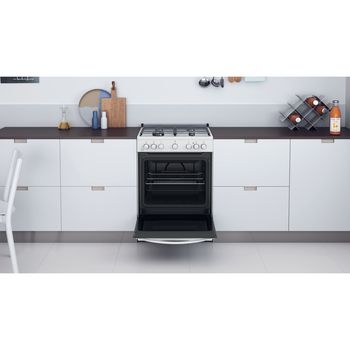 Indesit-Cucina-con-forno-a-doppia-cavita-IS67G4PHW-E-Bianco-GAS-Lifestyle-frontal-open