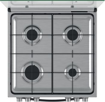 Indesit-Cucina-con-forno-a-doppia-cavita-IS67G8CHX-E-Inox-GAS-Frontal-top-down