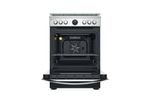 Indesit Cucina con forno a doppia cavità IS67G8CHX/E Inox GAS Frontal open
