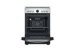 Indesit-Cucina-con-forno-a-doppia-cavita-IS67G8CHX-E-Inox-GAS-Frontal-open