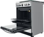 Indesit Cucina con forno a doppia cavità IS67G8CHX/E Inox GAS Perspective open
