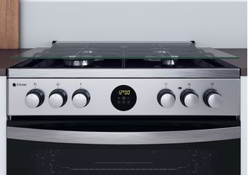Indesit Cucina con forno a doppia cavità IS67G8CHX/E Inox GAS Lifestyle control panel