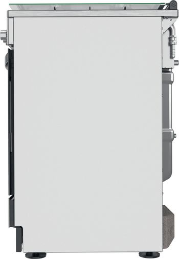 Indesit Cucina con forno a doppia cavità IS67G8CHX/E Inox GAS Back / Lateral
