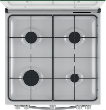 Indesit Cucina con forno a doppia cavità IS67G1KMW/E Bianco GAS Frontal top down