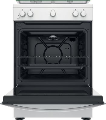 Indesit Cucina con forno a doppia cavità IS67G1KMW/E Bianco GAS Frontal open