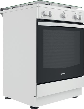 Indesit Cucina con forno a doppia cavità IS67G1KMW/E Bianco GAS Perspective