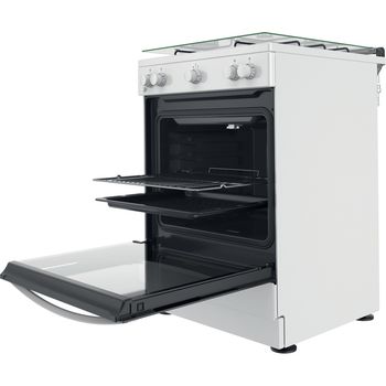 Indesit-Cucina-con-forno-a-doppia-cavita-IS67G1KMW-E-Bianco-GAS-Perspective-open