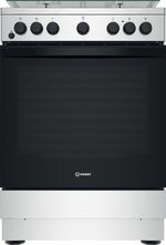 Indesit Cucina con forno a doppia cavità IS67G4PHX/E Inox GAS Frontal