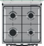 Indesit Cucina con forno a doppia cavità IS67G4PHX/E Inox GAS Frontal top down