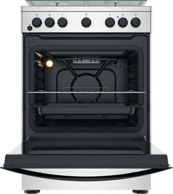 Indesit-Cucina-con-forno-a-doppia-cavita-IS67G4PHX-E-Inox-GAS-Frontal-open