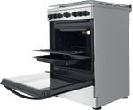Indesit Cucina con forno a doppia cavità IS67G4PHX/E Inox GAS Perspective open
