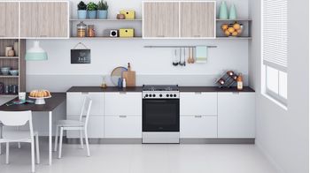 Indesit Cucina con forno a doppia cavità IS67G4PHX/E Inox GAS Lifestyle frontal