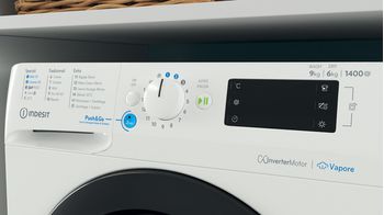 Indesit Lavasciugabiancheria A libera installazione BDE 96436 WKV IT Bianco Carica frontale Control panel