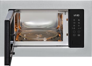 Indesit Microonde Da incasso MWI 125 GX Stainless Steel Elettronico 25 Microonde + grill 900 Frontal open