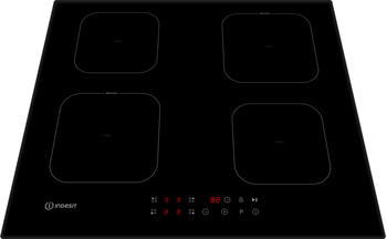 Indesit Piano cottura IS F 97Q60 NE Nero Induction vitroceramic Frontal top down