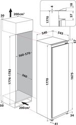 Indesit-Frigorifero-Da-incasso-INSD18A011B1-Acciaio-Technical-drawing